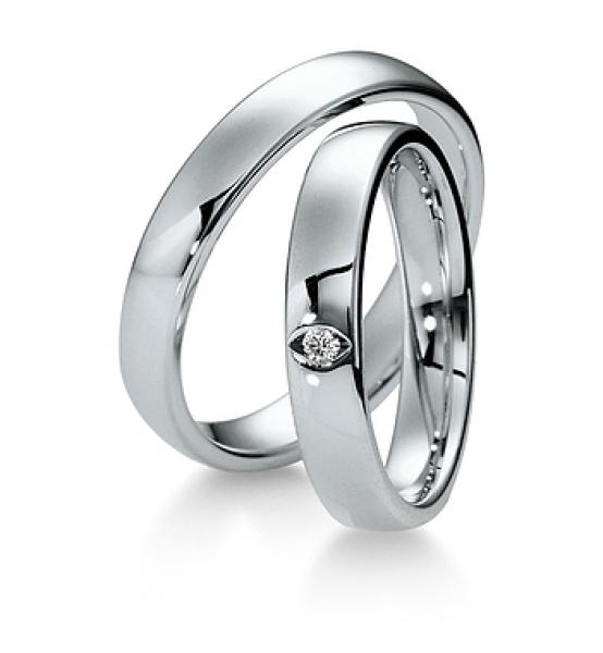 Breuning Trauringe Weissgold 48 040310 / 48 040320