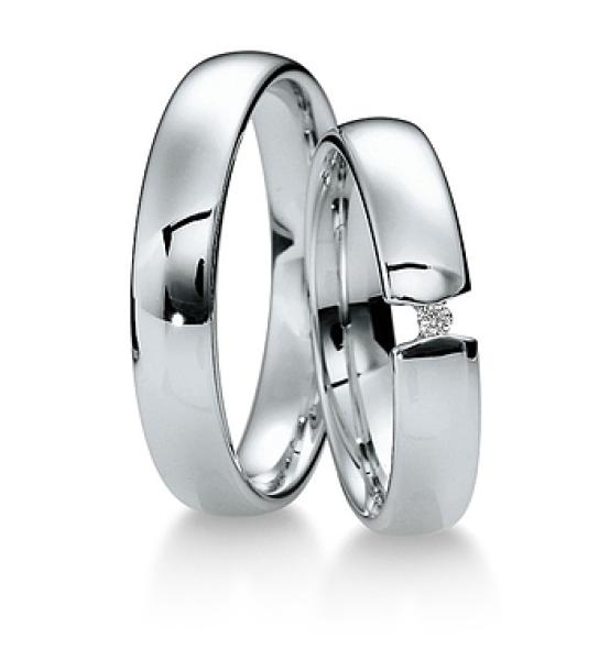 Breuning Trauringe Weissgold 48 040370 / 48 040380