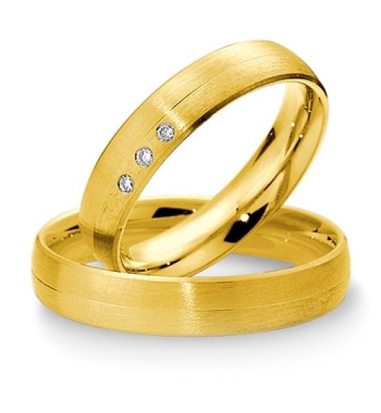 Breuning Trauringe Weiss-Gelbgold 48 040470 / 48 040480