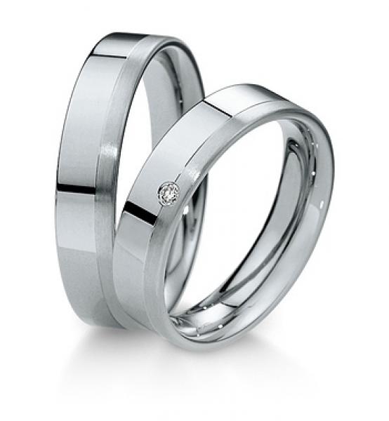 Breuning Trauringe Weiss-Gelbgold 48 040630 / 48 040640