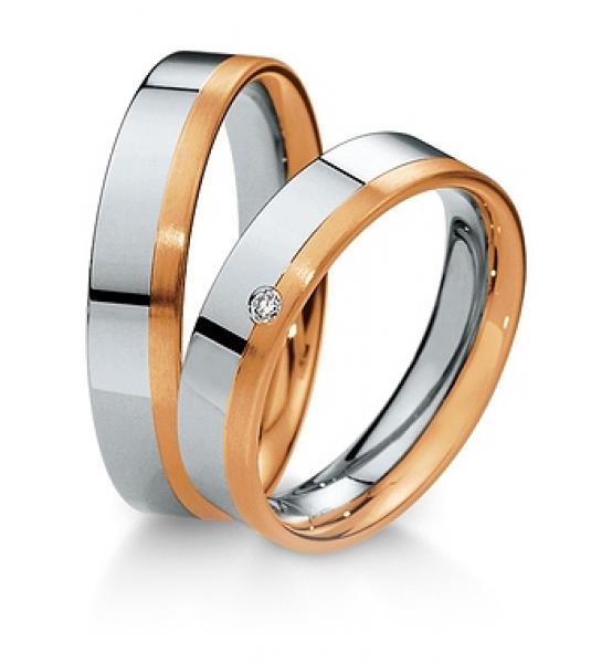 Breuning Trauringe Weiss-Gelbgold 48 040630 / 48 040640