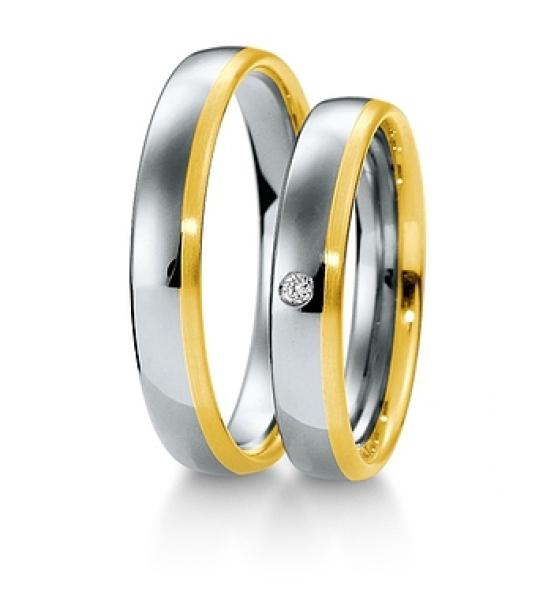 Breuning Trauringe Weiss-Rotgold 48 040710 / 48 040720