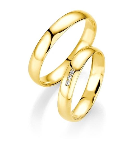 Breuning Trauringe Weissgold 48/04407 + 48/14407