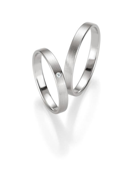 Breuning Trauringe Weissgold 48/04411+ 48/14411