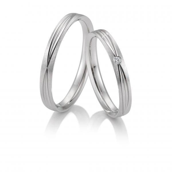 Breuning Trauringe Weissgold DR 057110 / HR 057120