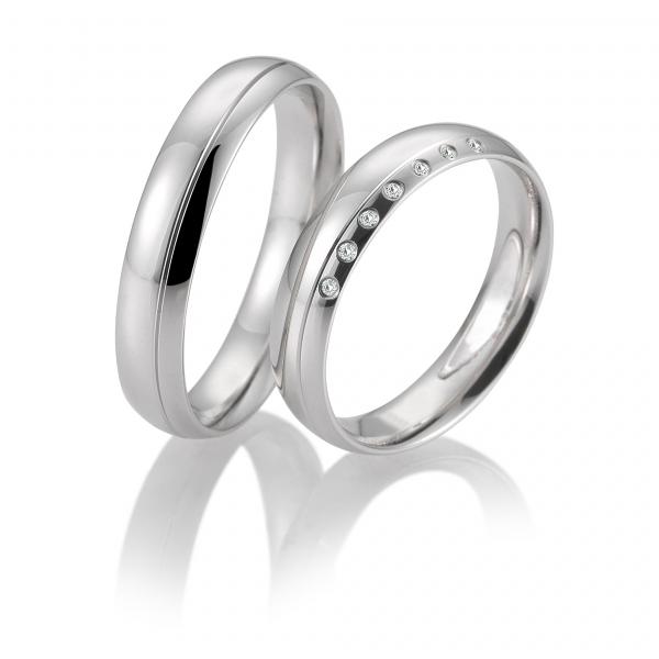 Breuning Trauringe Weissgold DR 057170 / HR 057180