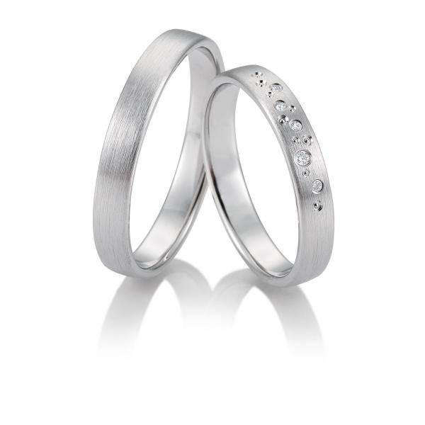 Breuning Trauringe Weissgold DR 057230 / HR 057240