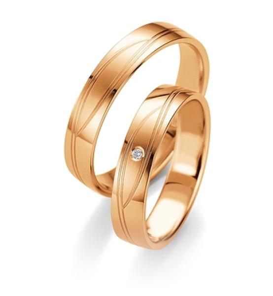 Breuning Trauringe Weissgold 48/07073 + 48/07074