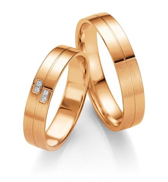 Breuning Trauringe Weissgold 48/07079 + 48/07080