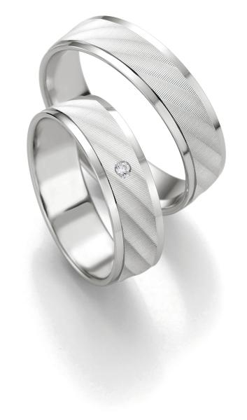 Breuning Trauringe Weissgold 48/07091 + 48/07092