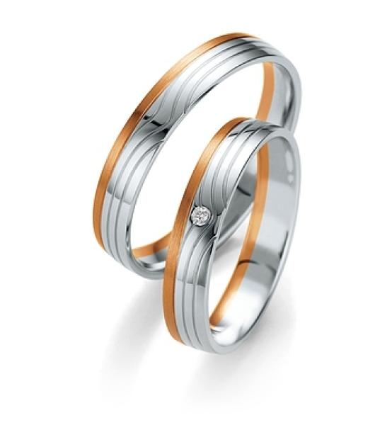 Breuning Trauringe Weiss-Gelbgold 48/07101+ 48/07102