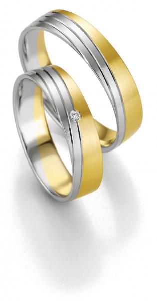 Breuning Trauringe Weiss-Gelbgold 48/07111+ 48/07112