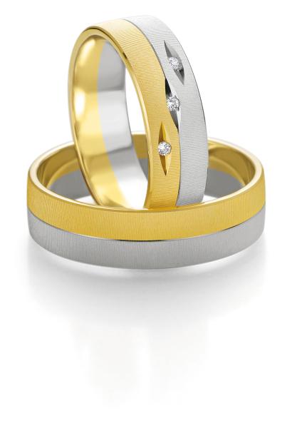 Breuning Trauringe Weiss-Gelbgold 48/07117+ 48/07118