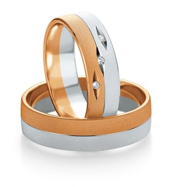 Breuning Trauringe Weiss-Gelbgold 48/07117+ 48/07118