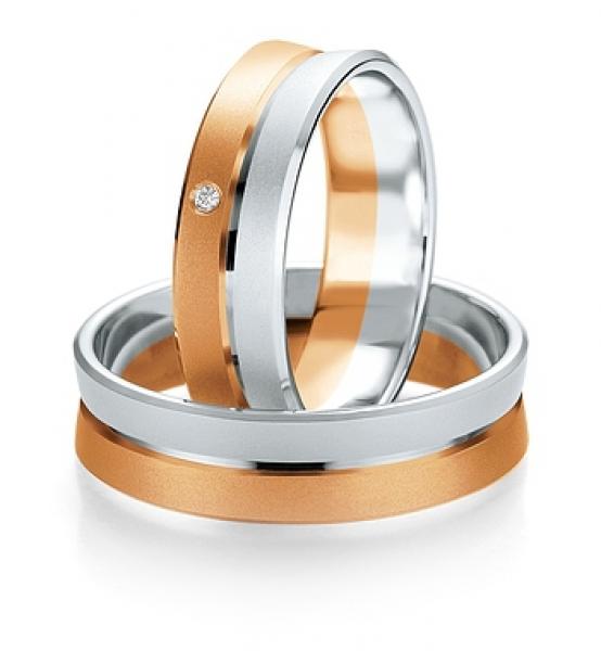 Breuning Trauringe Weiss-Gelbgold 48/07119+ 48/07120