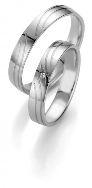 Breuning Trauringe Weissgold 48/07133 + 48/07134