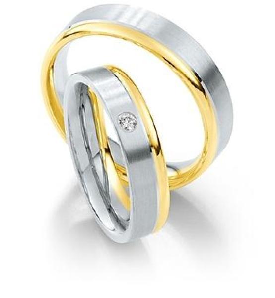 Saint Maurice Trauringe Weiss-Gelbgold DR 812080 / HR 812090