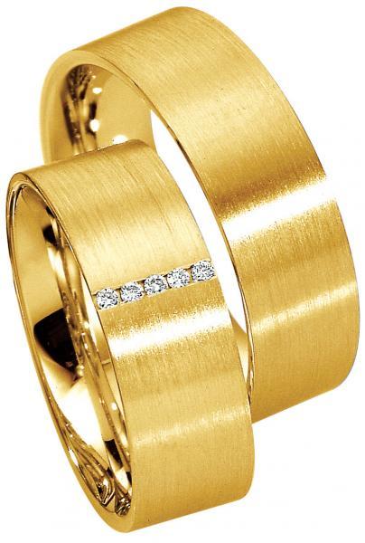 Saint Maurice Trauringe Gelbgold 49-81288G + 49-81289G