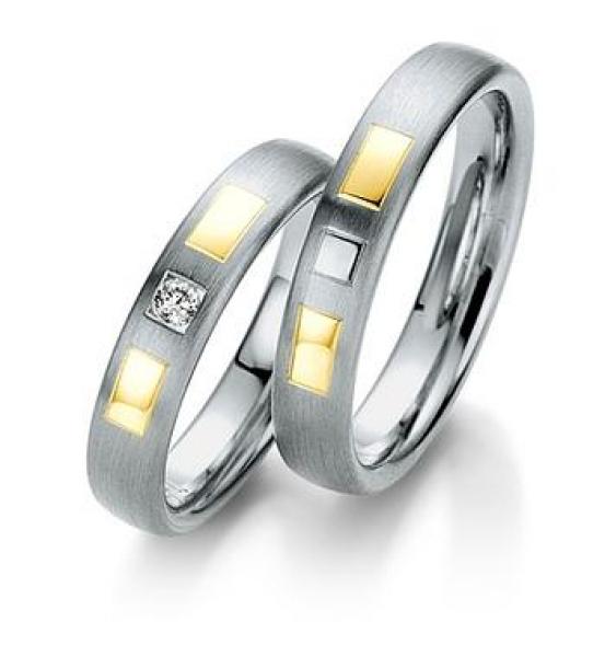 Saint Maurice Trauringe Weiss-Gelbgold DR 814160 / HR 814170