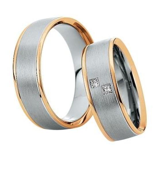 Saint Maurice Trauringe Weiss-Gelbgold DR 816220 / HR 816230