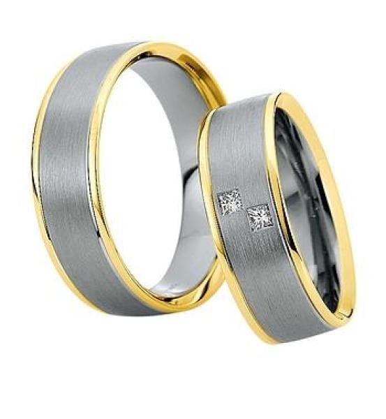 Saint Maurice Trauringe Weiss-Gelbgold DR 816220 / HR 816230