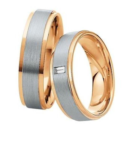 Saint Maurice Trauringe Weiss-Gelbgold DR 816260 / HR 816270