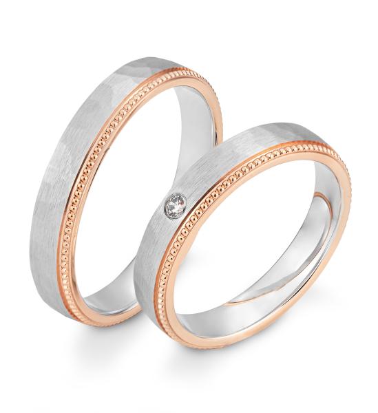 Saint Maurice Trauringe Weiss-Rosegold 48/81838 - 48/81837