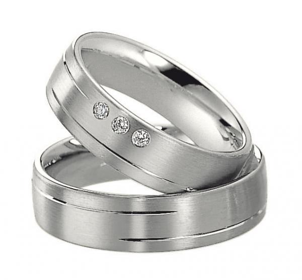 Saint Maurice Trauringe Weissgold 49-82016W + 49-82017W