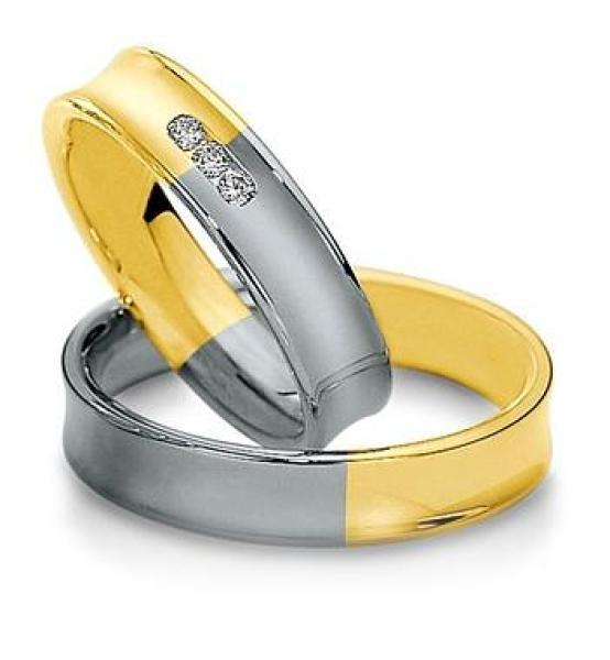 Saint Maurice Trauringe Weiss-Gelbgold DR 820260 / HR 820270