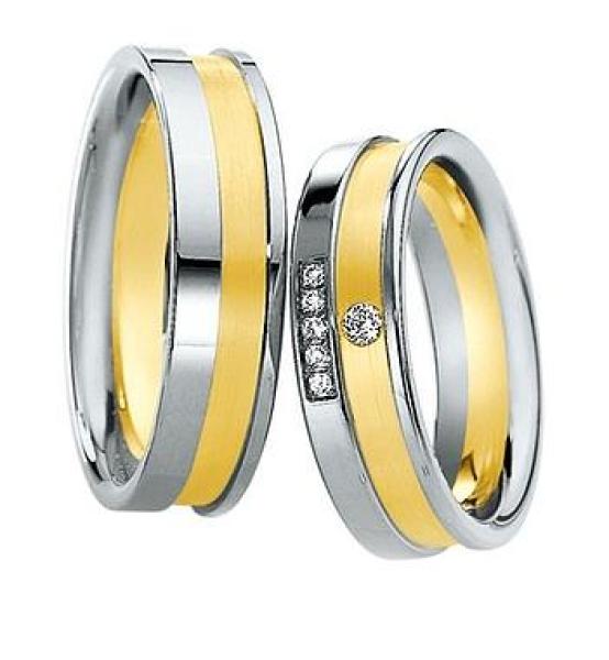 Saint Maurice Trauringe Weiss-Rotgold 820300 / 820310