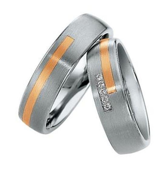 Saint Maurice Trauringe Weiss-Rotgold 820340 / 820350