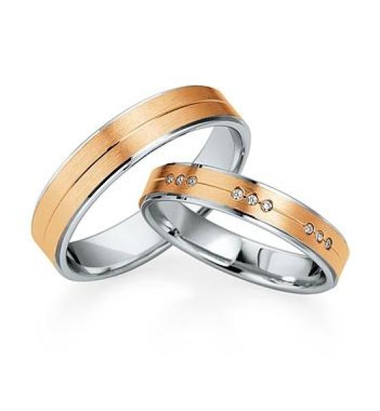 Saint Maurice Trauringe Weiss-Gelbgold DR 841310 / HR 841320