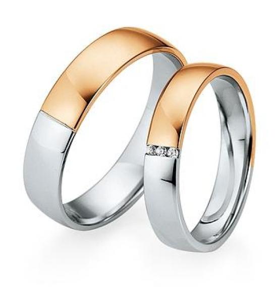 Saint Maurice Trauringe Weiss-Gelbgold DR 841330 / HR 841340