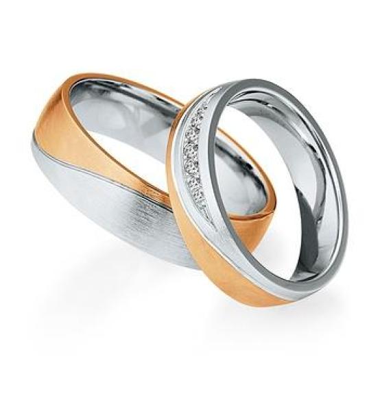 Saint Maurice Trauringe Weiss-Gelbgold DR 841370 / HR 841380