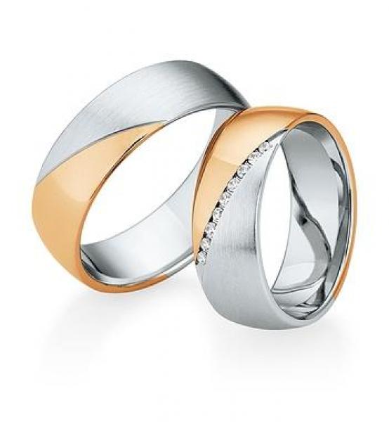 Saint Maurice Trauringe Weiss-Gelbgold DR 841550 / HR 841560