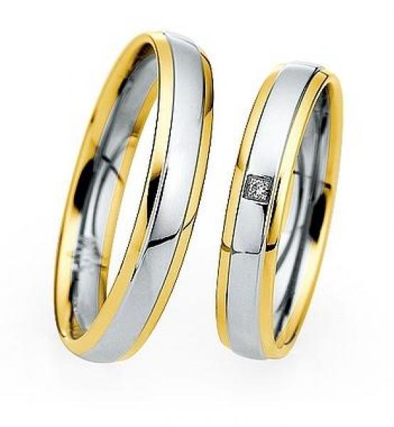 Saint Maurice Trauringe Weiss-Rotgold 870700 / 870710