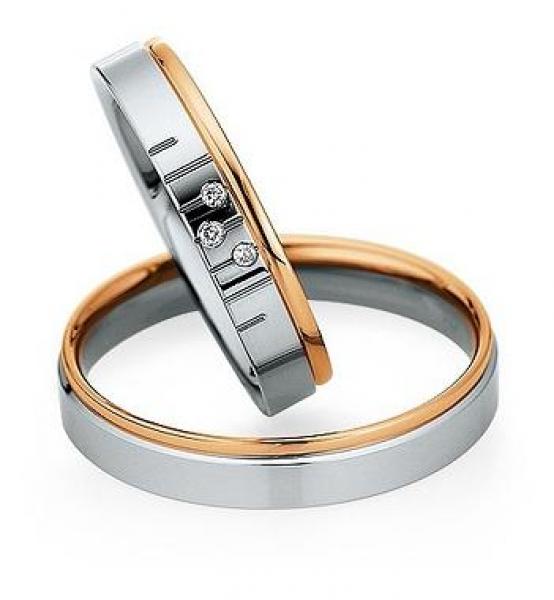 Saint Maurice Trauringe Weiss-Rotgold 870740 / 870750