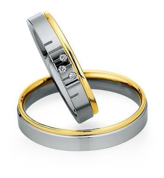 Saint Maurice Trauringe Weiss-Rotgold 870740 / 870750