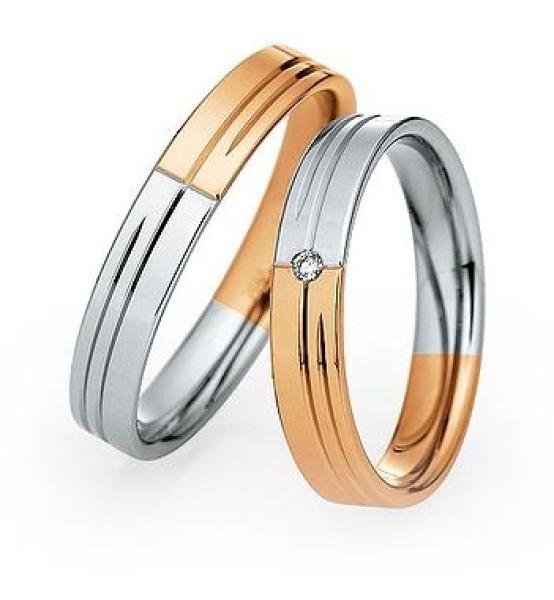 Saint Maurice Trauringe Weiss-Rotgold DR 870760 / HR 870770