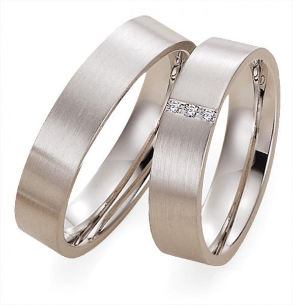 Gettmann Trauringe Weissgold 8004.50 + 8004.50