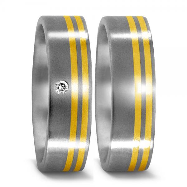 Titan Factory Trauringe 50957/001/001/7201 + 50957/001/000/7201