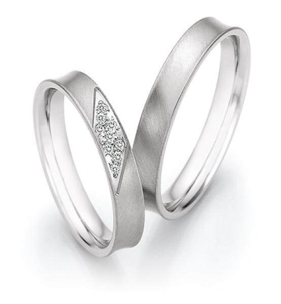 Nowotny-Collection Ruesch Trauringe Platin 51/30070-037 + 51/30080-037