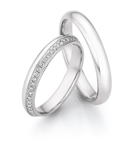 Nowotny-Collection Ruesch Trauringe Platin 51/30130-035 + 51/30140-035