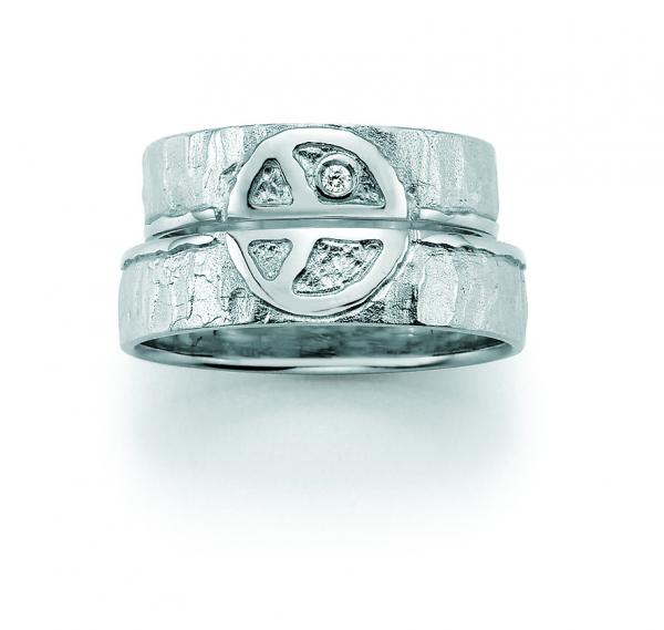 Nowotny-Collection Ruesch Trauringe Weissgold 66/51030-053 + 66/51040-053