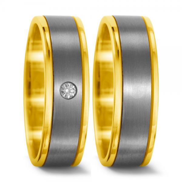 Titan Factory Trauringe 51215/001/005/7201 + 51215/001/000/7201