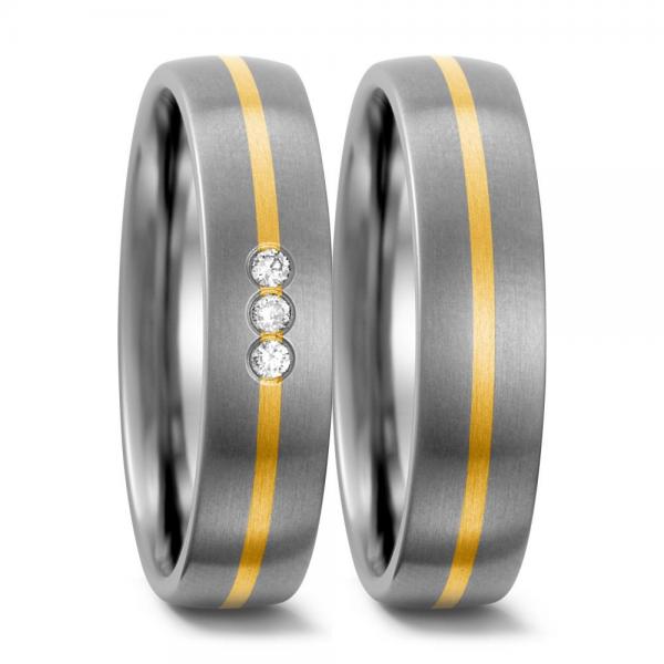 Titan Factory Trauringe 51261/001/006/7201 + 50906/001/000/7201