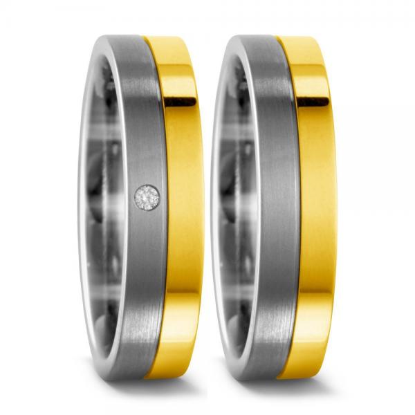 Titan Factory Trauringe 51445/001/002/7201 + 51445/001/000/7201