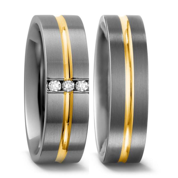 Titan Factory Trauringe 52091/001/006/7201 + 51302/001/000/7201