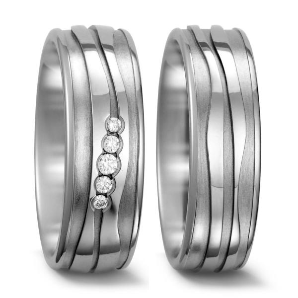 Titan Factory Trauringe 52366/001/007/2000 + 52366/001/000/2000