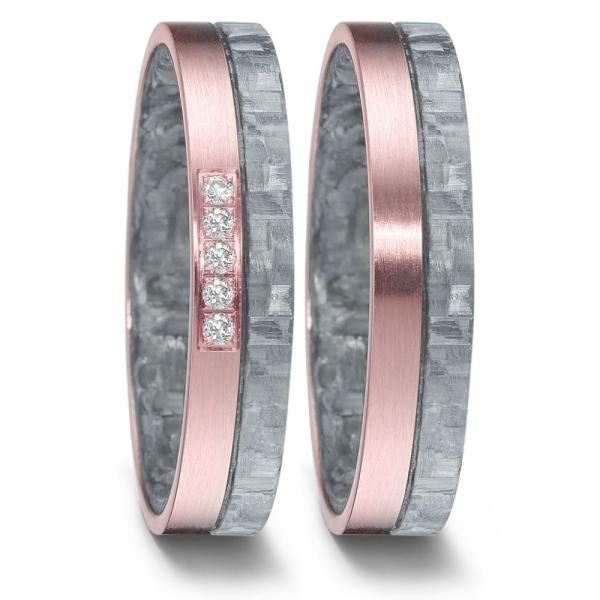 Titan Factory Trauringe Carbon 52519/001/005/N779 + 52519/001/000/N779